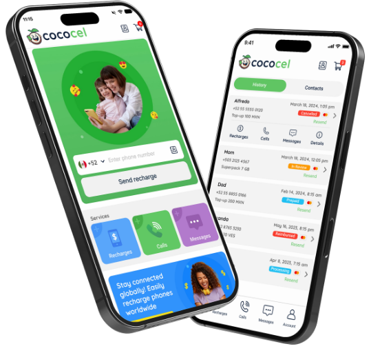 Cococel mobile app screenshots